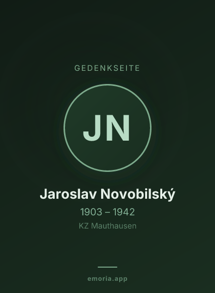 Gedenkportrait von Jaroslav Novobilský