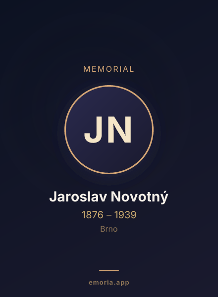 Memorial portrait of Jaroslav Novotný