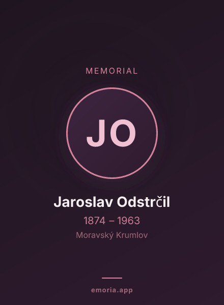 Memorial portrait of Jaroslav Odstrčil