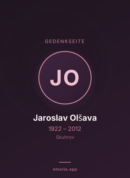 Gedenkportrait von Jaroslav Olšava