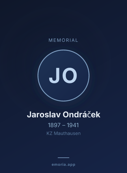 Memorial portrait of Jaroslav Ondráček
