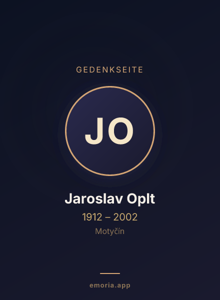 Gedenkportrait von Jaroslav Oplt