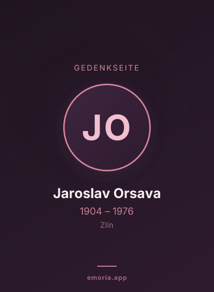 Gedenkportrait von Jaroslav Orsava