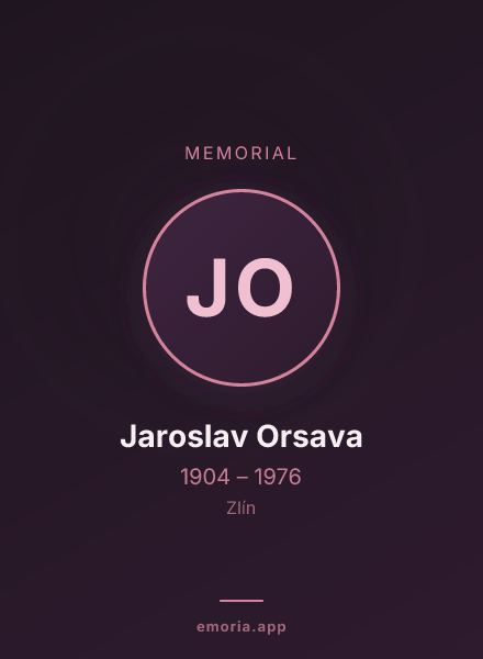 Memorial portrait of Jaroslav Orsava
