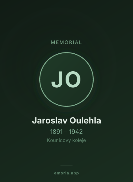 Memorial portrait of Jaroslav Oulehla