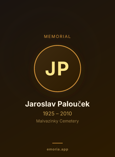 Memorial portrait of Jaroslav Palouček