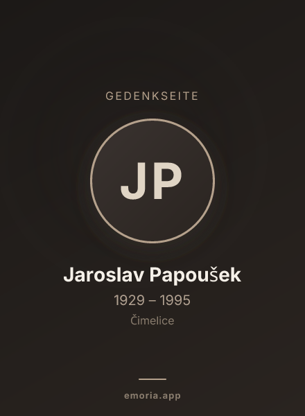 Gedenkportrait von Jaroslav Papoušek