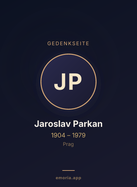 Gedenkportrait von Jaroslav Parkan
