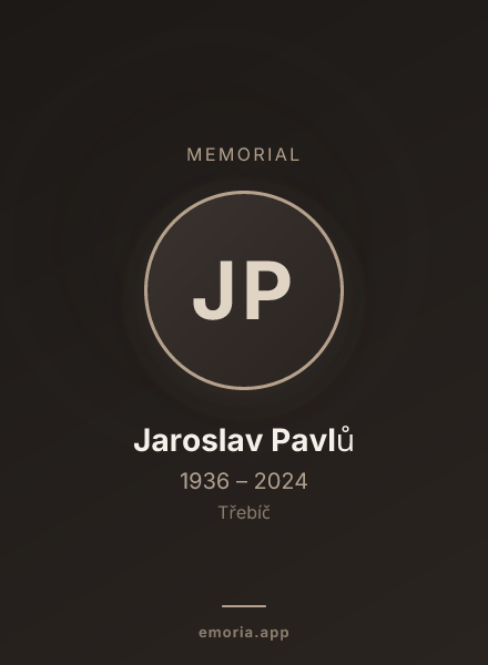 Memorial portrait of Jaroslav Pavlů