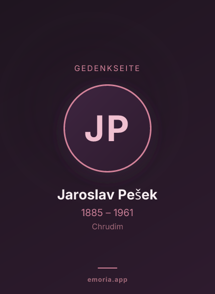 Gedenkportrait von Jaroslav Pešek