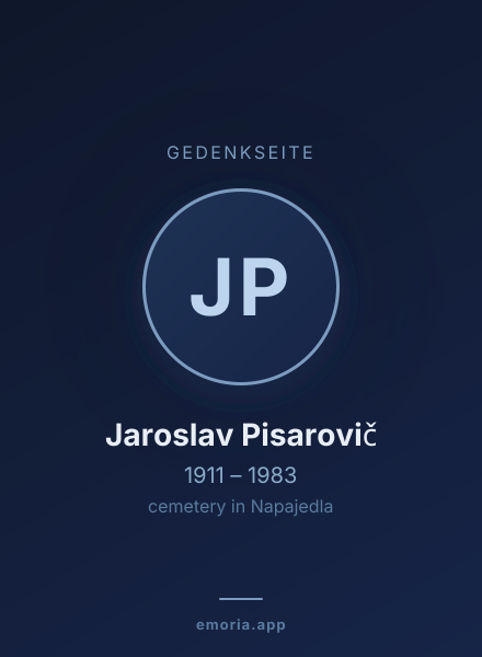 Gedenkportrait von Jaroslav Pisarovič