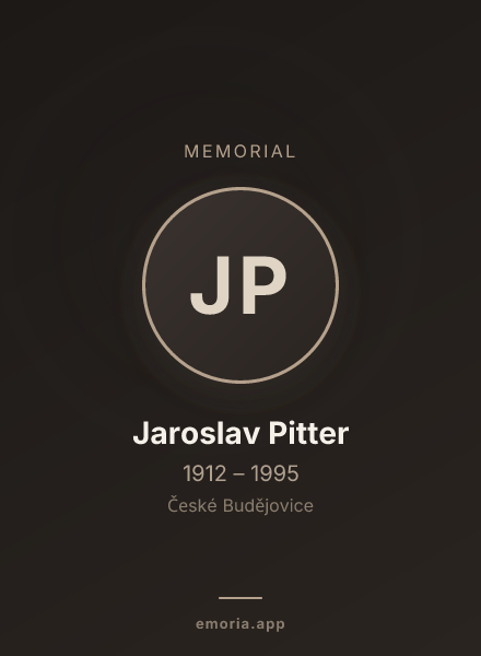 Memorial portrait of Jaroslav Pitter