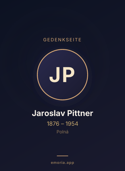 Gedenkportrait von Jaroslav Pittner