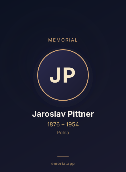Memorial portrait of Jaroslav Pittner