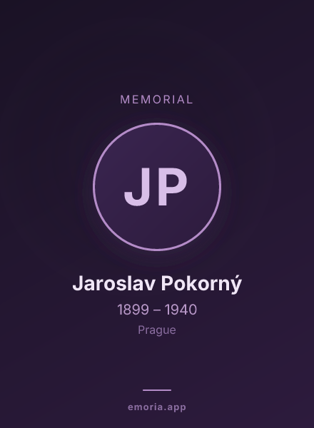 Memorial portrait of Jaroslav Pokorný