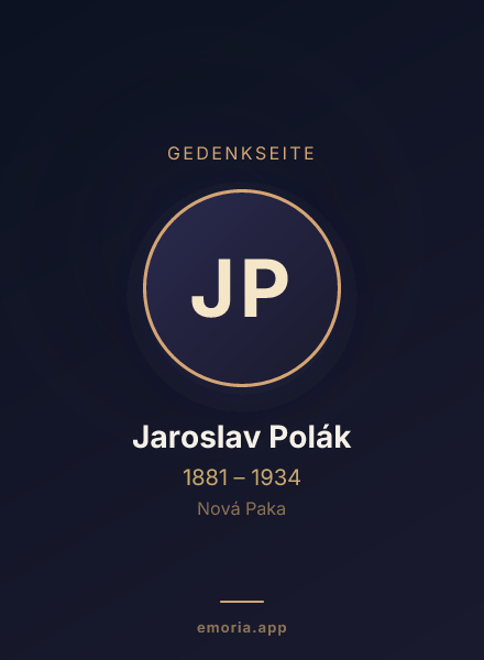Gedenkportrait von Jaroslav Polák