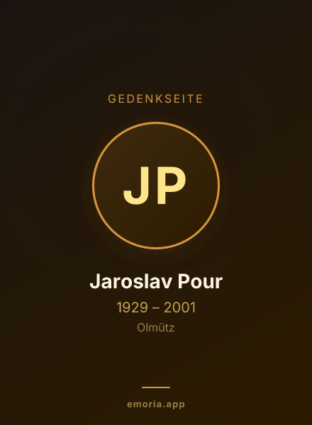 Gedenkportrait von Jaroslav Pour
