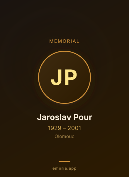 Memorial portrait of Jaroslav Pour