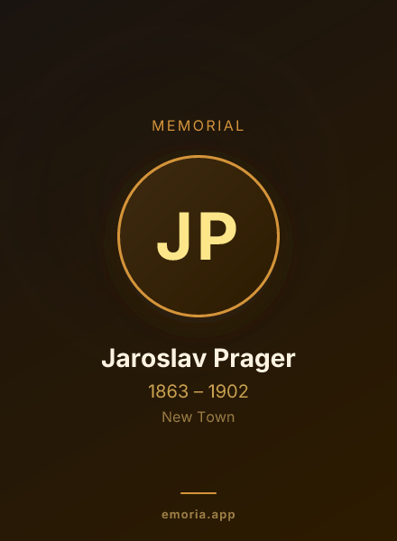Memorial portrait of Jaroslav Prager