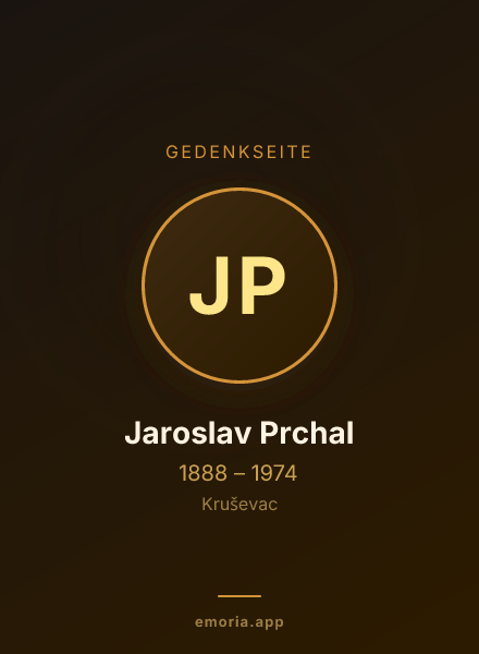 Gedenkportrait von Jaroslav Prchal