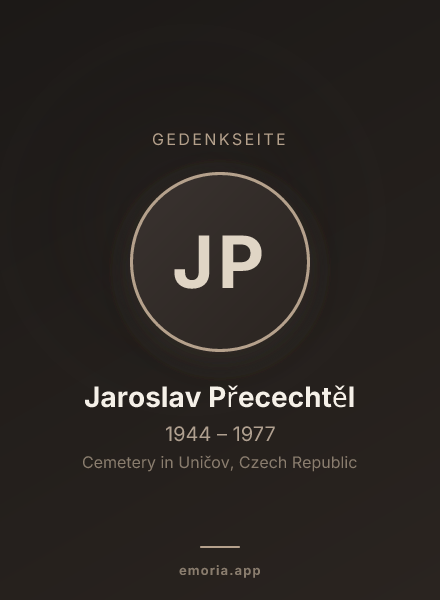 Gedenkportrait von Jaroslav Přecechtěl