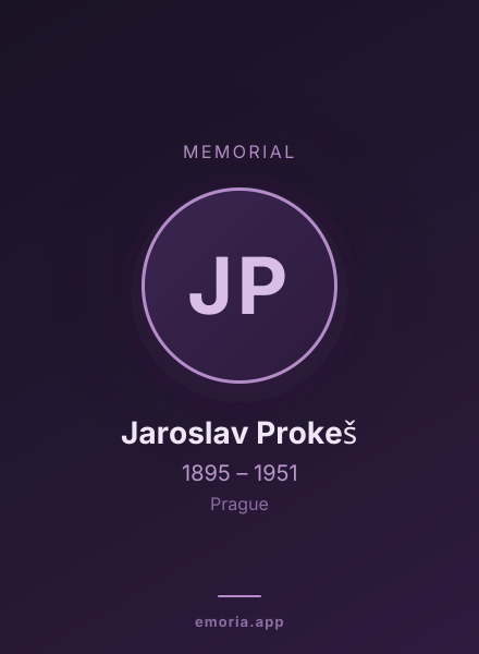 Memorial portrait of Jaroslav Prokeš