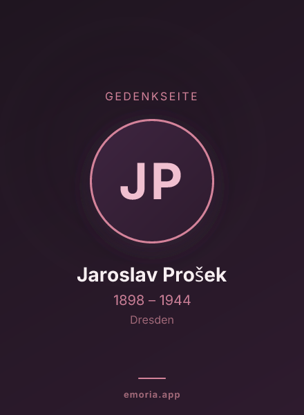 Gedenkportrait von Jaroslav Prošek