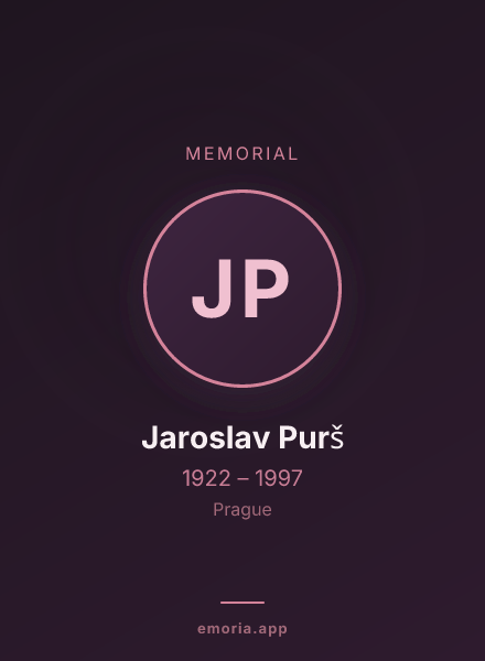 Memorial portrait of Jaroslav Purš