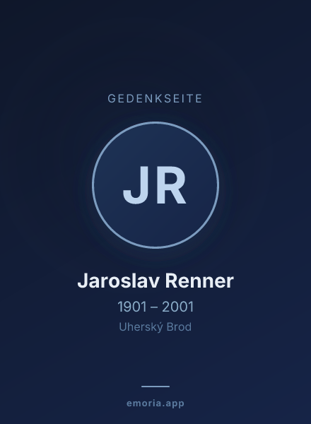Gedenkportrait von Jaroslav Renner