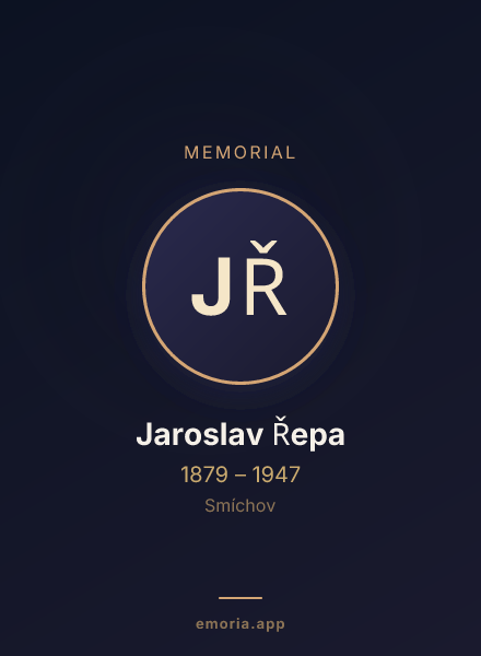 Memorial portrait of Jaroslav Řepa
