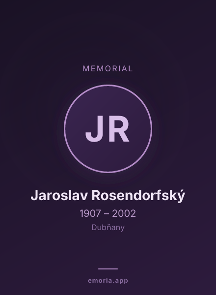 Memorial portrait of Jaroslav Rosendorfský