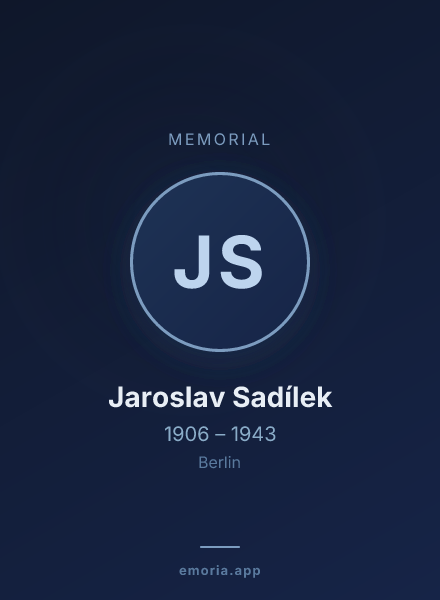 Memorial portrait of Jaroslav Sadílek