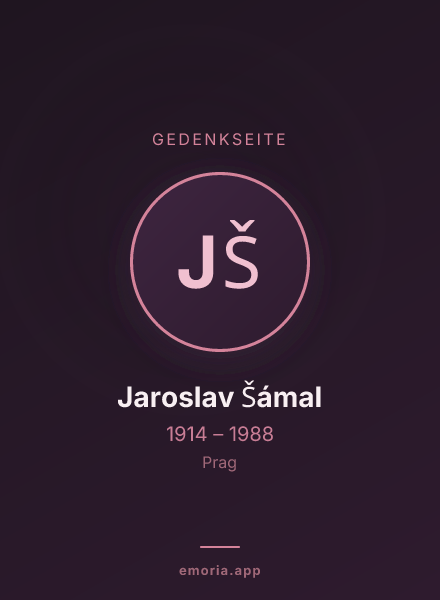 Gedenkportrait von Jaroslav Šámal