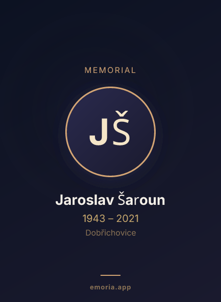 Memorial portrait of Jaroslav Šaroun