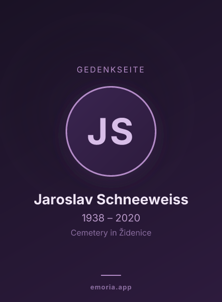 Gedenkportrait von Jaroslav Schneeweiss