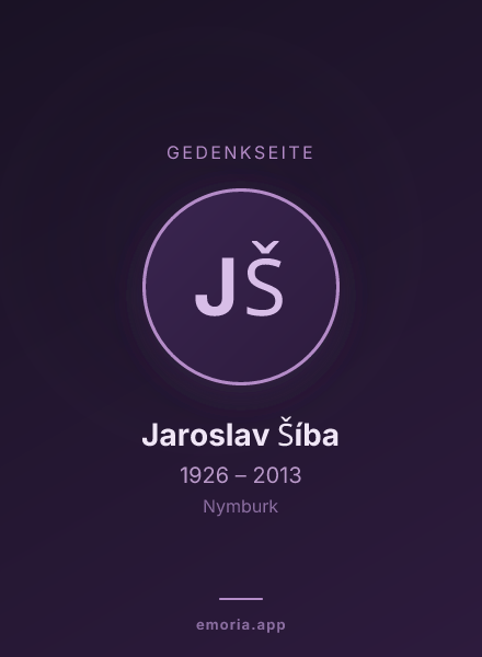 Gedenkportrait von Jaroslav Šíba