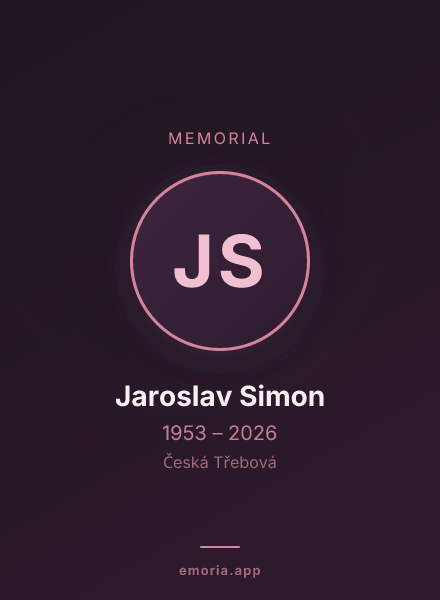 Memorial portrait of Jaroslav Simon