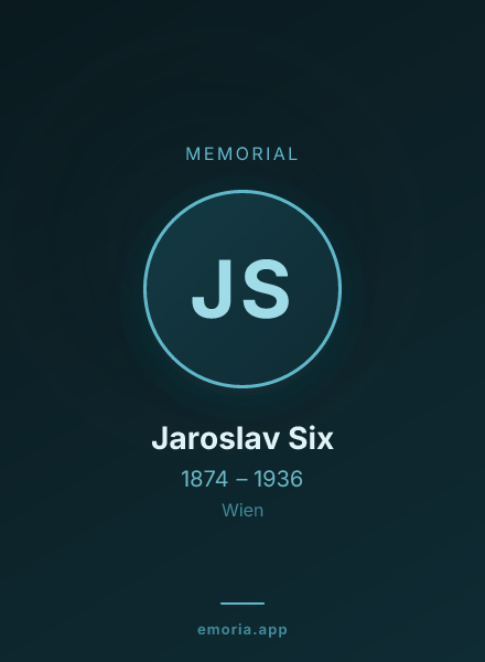 Memorial portrait of Jaroslav Six