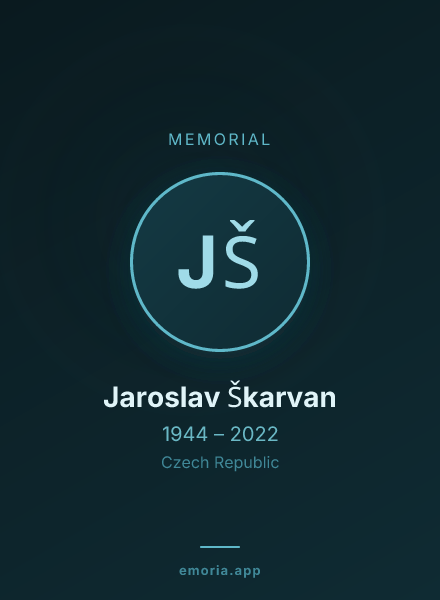 Memorial portrait of Jaroslav Škarvan