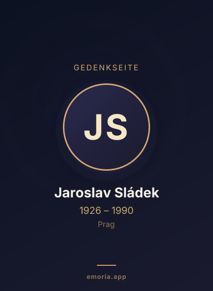 Gedenkportrait von Jaroslav Sládek