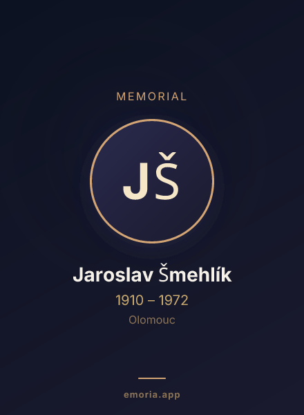 Memorial portrait of Jaroslav Šmehlík