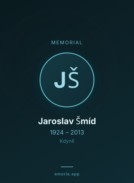 Memorial portrait of Jaroslav Šmíd