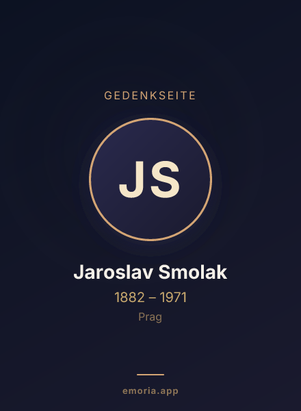 Gedenkportrait von Jaroslav Smolak