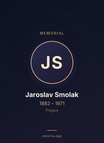 Memorial portrait of Jaroslav Smolak