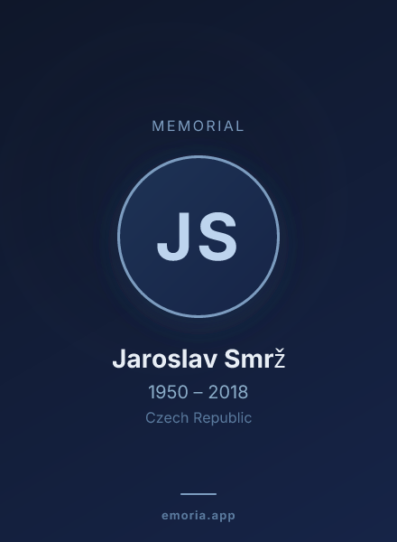 Memorial portrait of Jaroslav Smrž