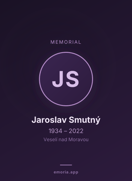 Memorial portrait of Jaroslav Smutný