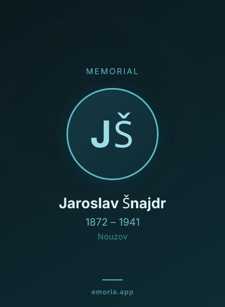 Memorial portrait of Jaroslav Šnajdr