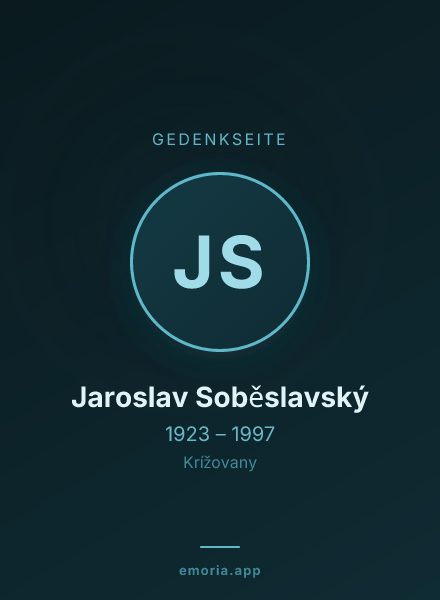 Gedenkportrait von Jaroslav Soběslavský