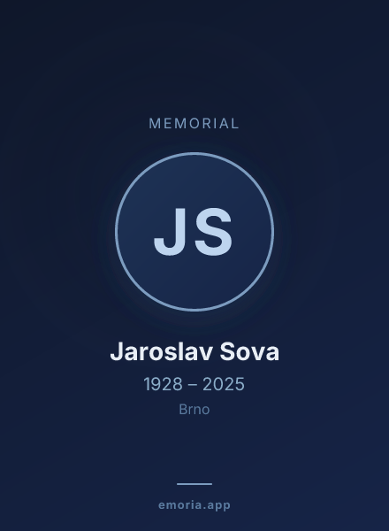 Memorial portrait of Jaroslav Sova