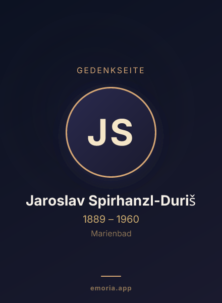 Gedenkportrait von Jaroslav Spirhanzl-Duriš